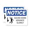 Signmission Sound Horn Advance Slowly, 14 in W x Rectangle, Plastic OS-2PACK-NS-P-1014-L-18370 - alternate 1